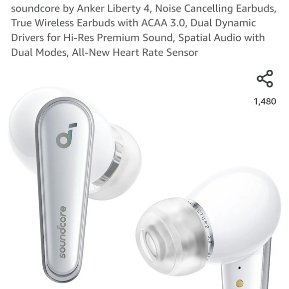 Soundcore liberty 4 true wireless earbuds with ANC - Picture 1 of 8
